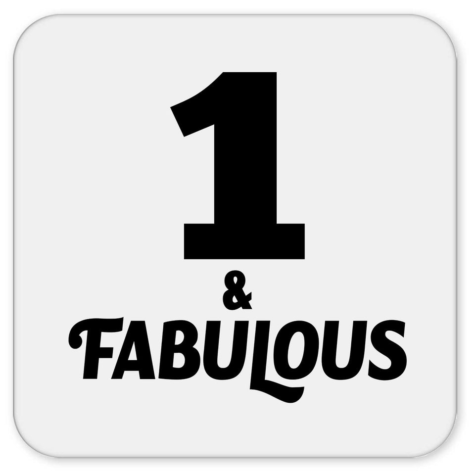 1st Birthday 1 & Fabulous - Drink Coaster