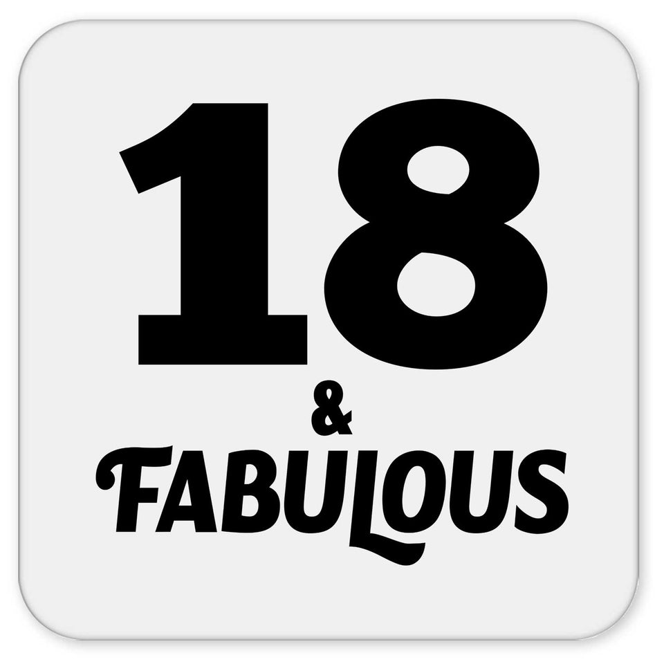 18th Birthday 18 & Fabulous - Drink Coaster