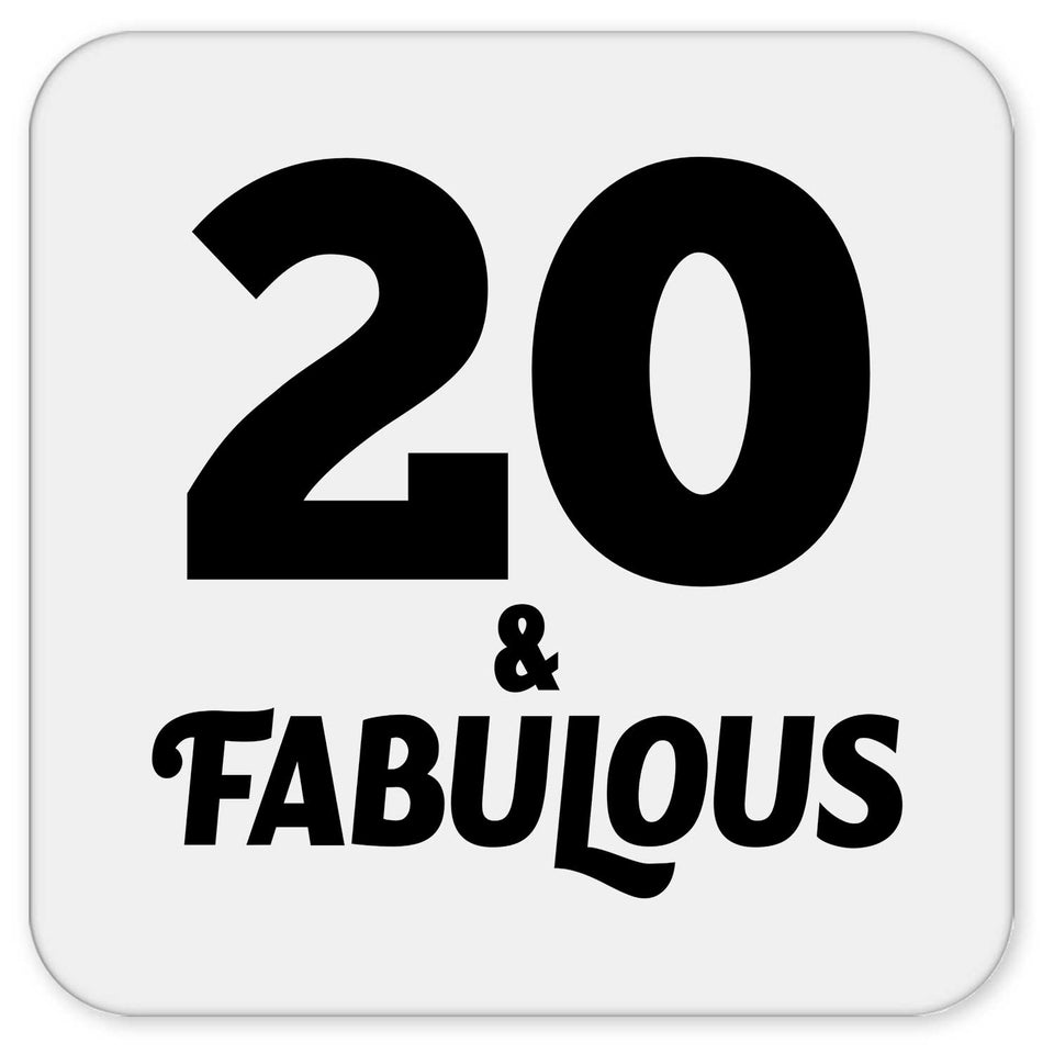 20th Birthday 20 & Fabulous - Drink Coaster