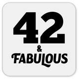 42nd Birthday 42 & Fabulous - Drink Coaster