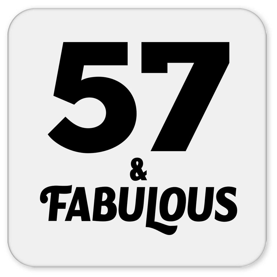 57th Birthday 57 & Fabulous - Drink Coaster