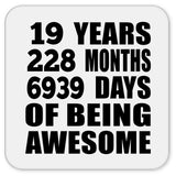 19th Birthday 19 Years 228 Months 6939 Days Of Awesome - Drink Coaster