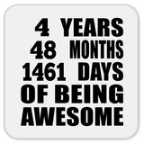 4th Birthday 4 Years 48 Months 1461 Days Of Awesome - Drink Coaster