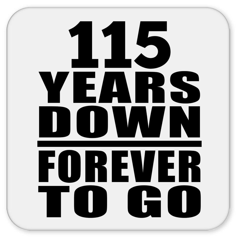 115th Anniversary 115 Years Down Forever to Go - Drink Coaster