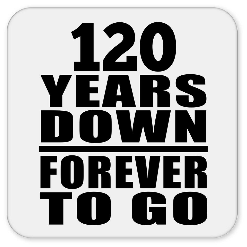 120th Anniversary 120 Years Down Forever to Go - Drink Coaster