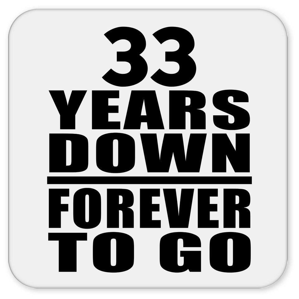 33rd Anniversary 33 Years Down Forever to Go - Drink Coaster