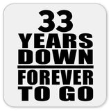 33rd Anniversary 33 Years Down Forever to Go - Drink Coaster