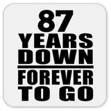 87th Anniversary 87 Years Down Forever to Go - Drink Coaster