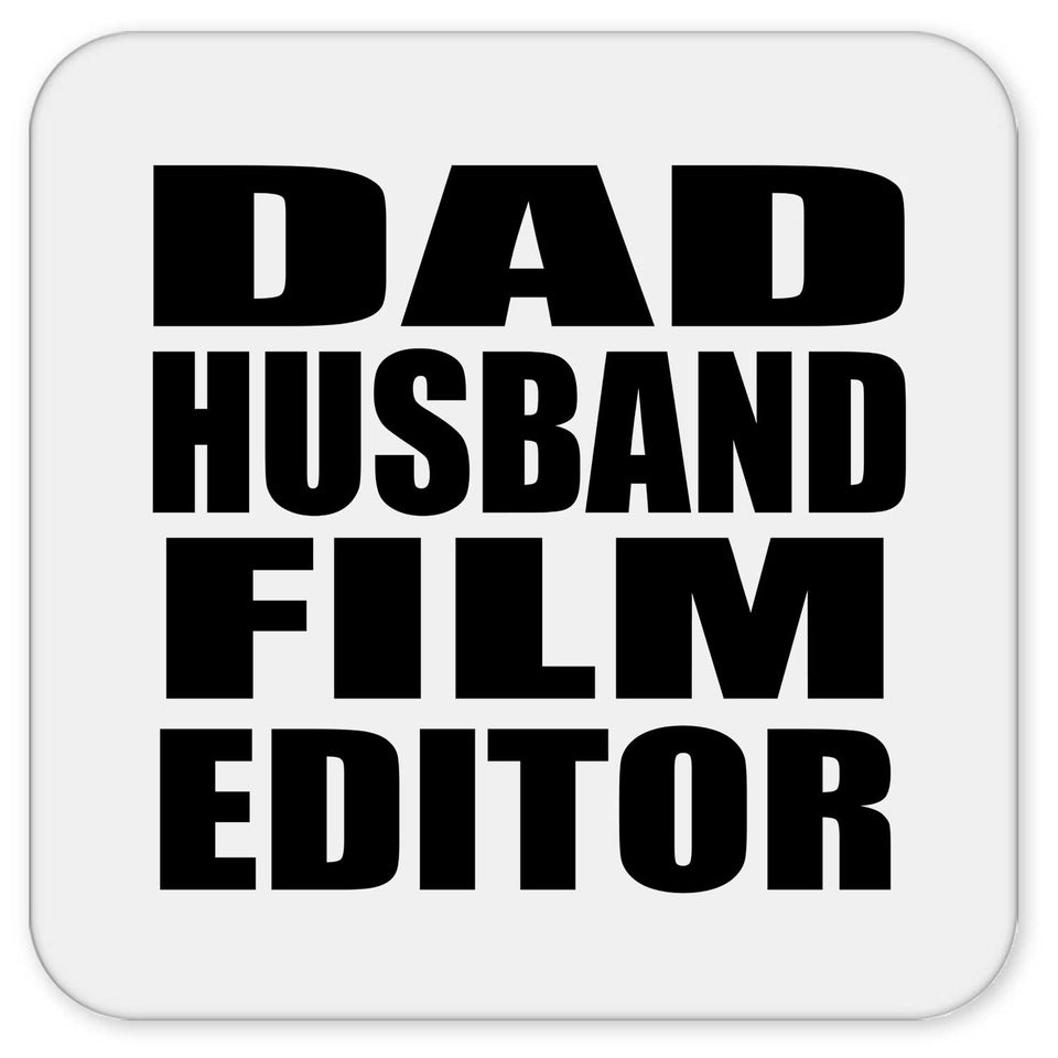 Dad Husband Film Editor - Drink Coaster