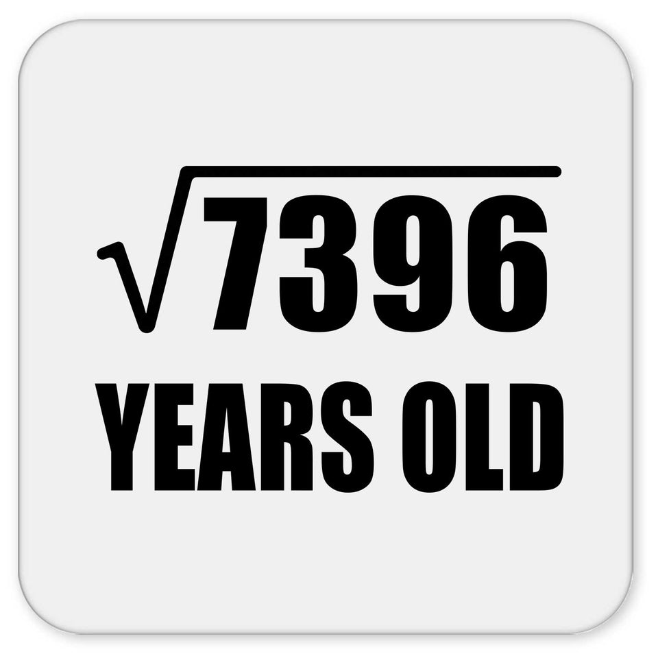 86th Birthday Square Root of 7396 Years Old - Drink Coaster