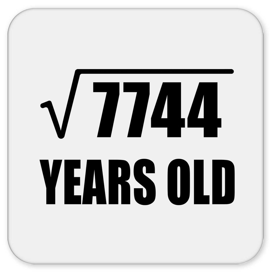 88th Birthday Square Root of 7744 Years Old - Drink Coaster