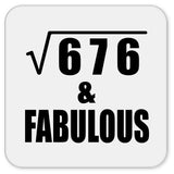 26th Birthday Square Root of 676 & Fabulous - Drink Coaster