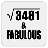 59th Birthday Square Root of 3481 & Fabulous - Drink Coaster