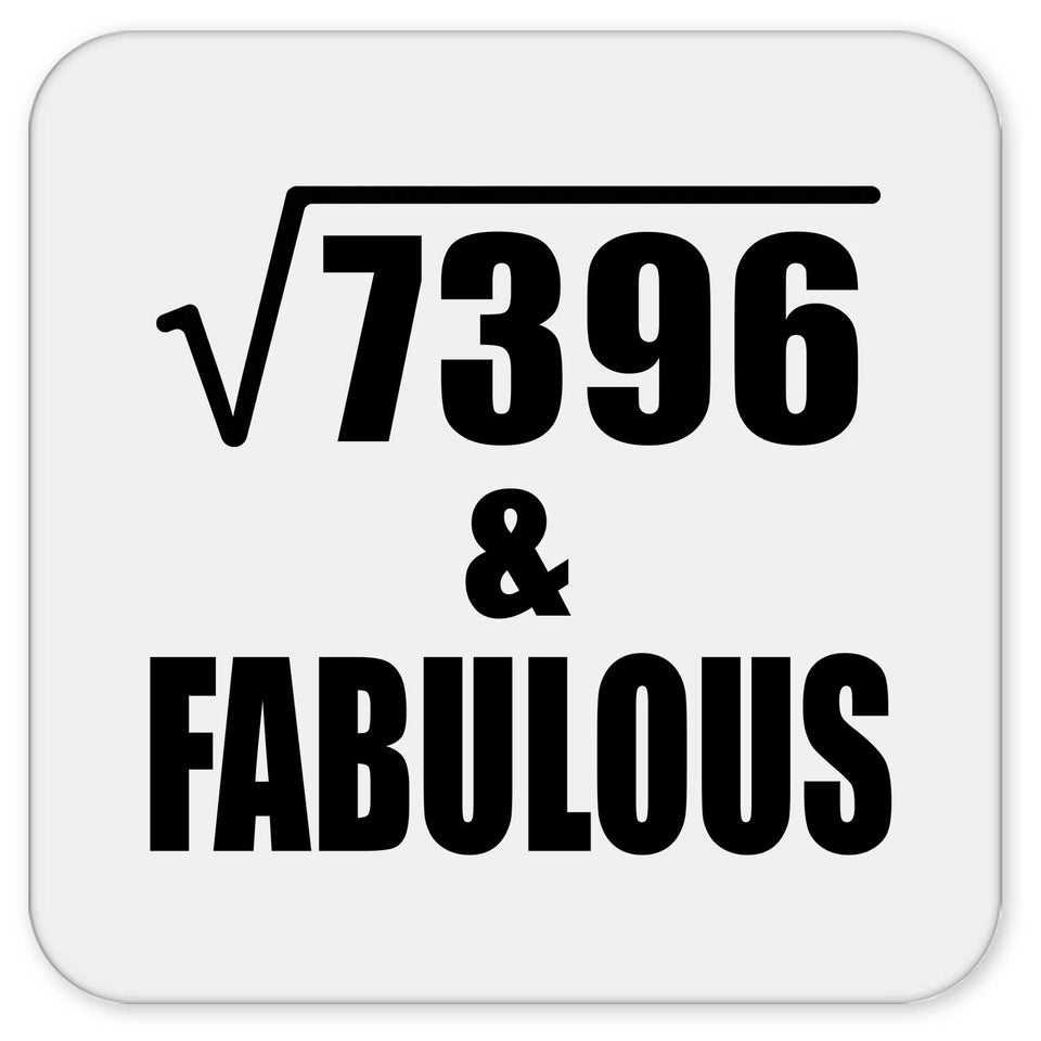 86th Birthday Square Root of 7396 & Fabulous - Drink Coaster