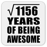 34th Birthday Square Root of 1156 Years of Being Awesome - Drink Coaster