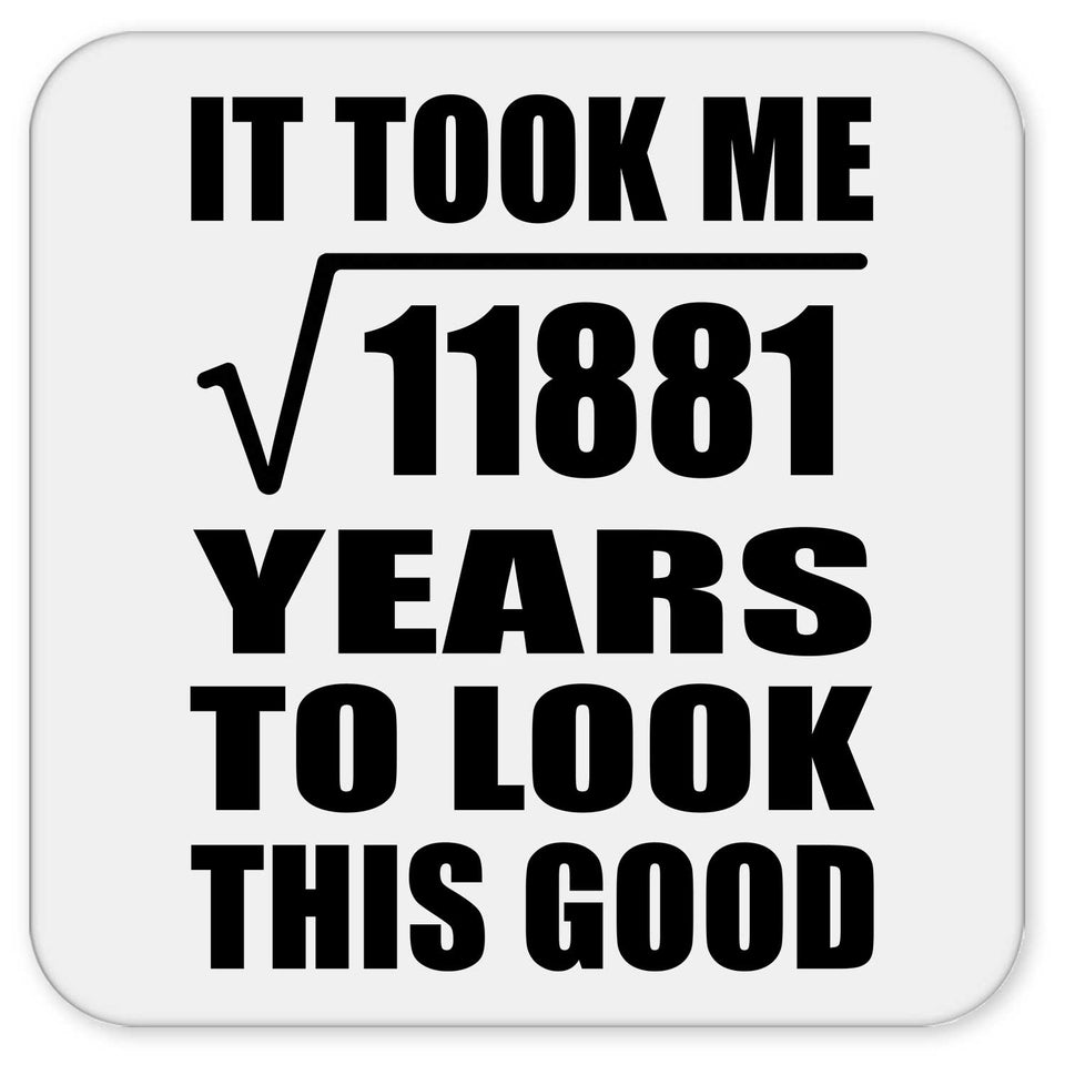 109th Birthday Took Square Root of 11881 Years To Look Good - Drink Coaster