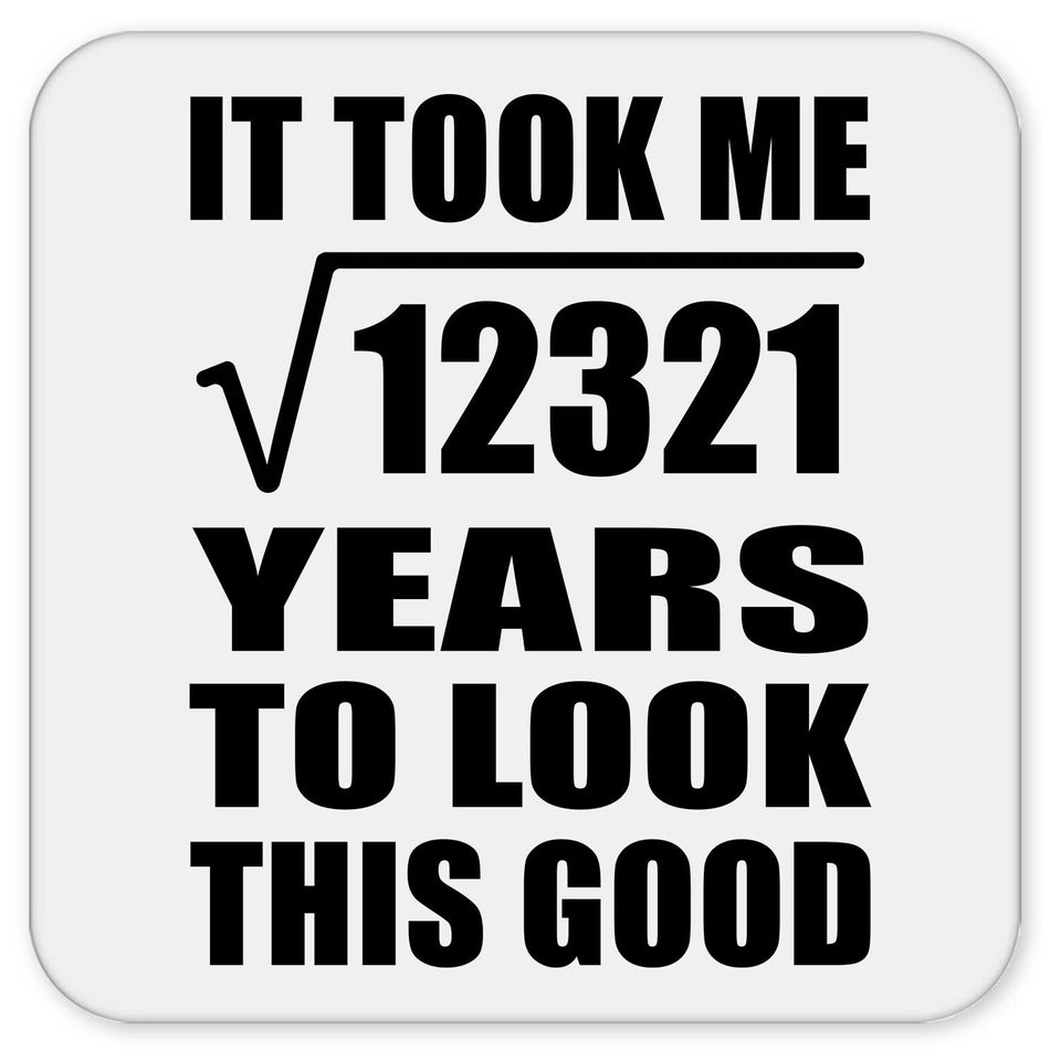 111th Birthday Took Square Root of 12321 Years To Look Good - Drink Coaster