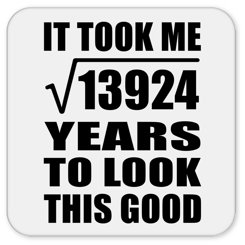 118th Birthday Took Square Root of 13924 Years To Look Good - Drink Coaster