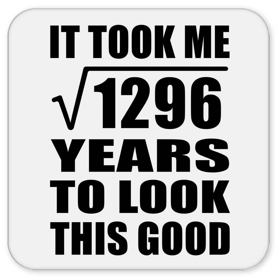 36th Birthday Took Square Root of 1296 Years To Look Good - Drink Coaster