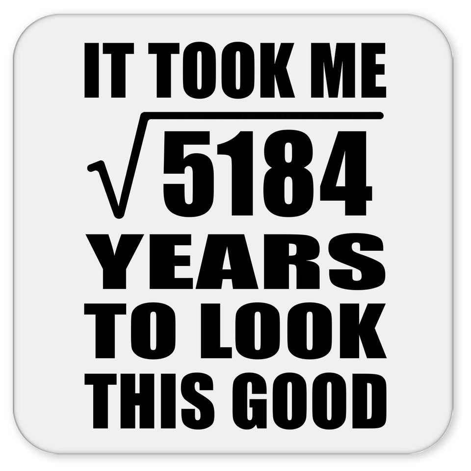 72nd Birthday Took Square Root of 5184 Years To Look Good - Drink Coaster