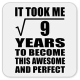 3rd Birthday Took Square Root of 9 Years To Awesome - Drink Coaster