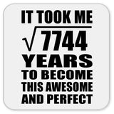 88th Birthday Took Square Root of 7744 Years To Awesome - Drink Coaster
