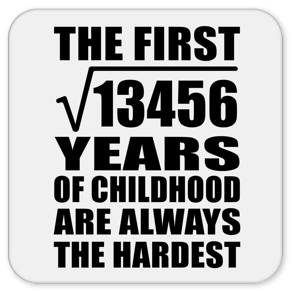 116th Birthday Square Root of 13456 Years of Childhood - Drink Coaster