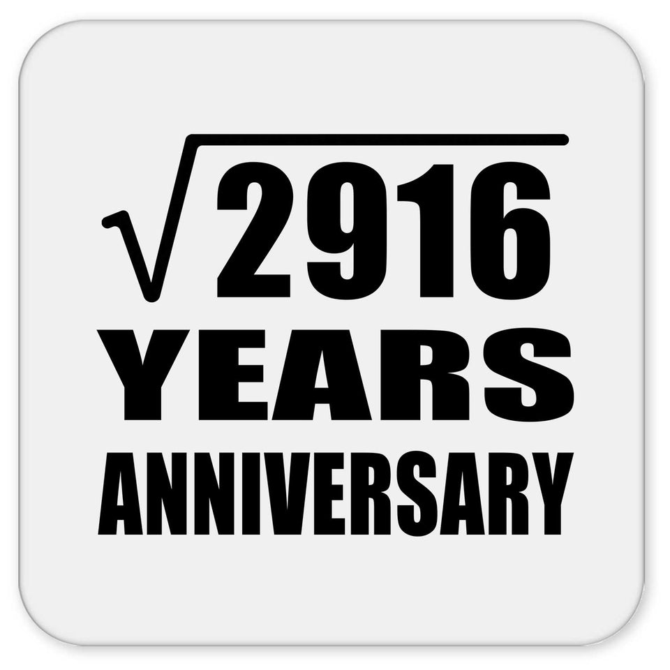 54th Anniversary Square Root of 2916 Years Anniversary - Drink Coaster