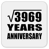 63rd Anniversary Square Root of 3969 Years Anniversary - Drink Coaster