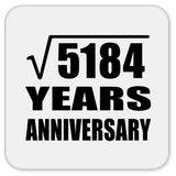 72nd Anniversary Square Root of 5184 Years Anniversary - Drink Coaster