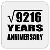 96th Anniversary Square Root of 9216 Years Anniversary - Drink Coaster