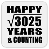 Happy 55th Anniversary Square Root of 3025 Years & Counting - Drink Coaster
