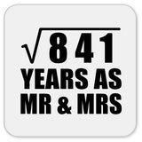29th Anniversary Square Root of 841 Years As Mr & Mrs - Drink Coaster