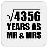 66th Anniversary Square Root of 4356 Years As Mr & Mrs - Drink Coaster