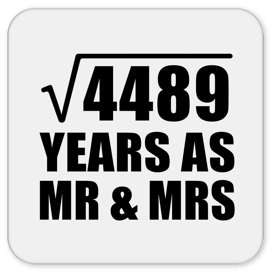 67th Anniversary Square Root of 4489 Years As Mr & Mrs - Drink Coaster