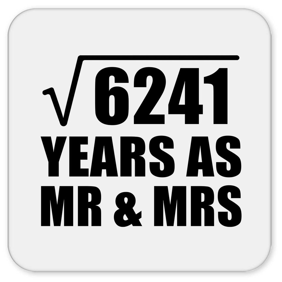 79th Anniversary Square Root of 6241 Years As Mr & Mrs - Drink Coaster