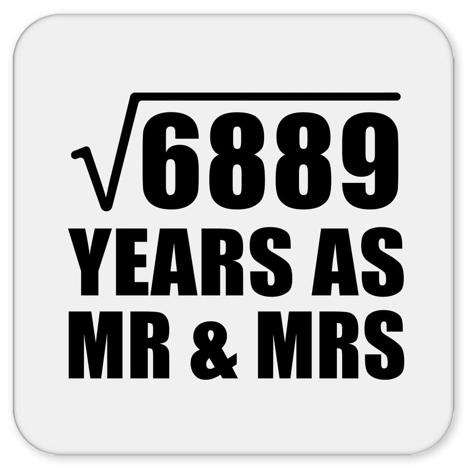 83rd Anniversary Square Root of 6889 Years As Mr & Mrs - Drink Coaster