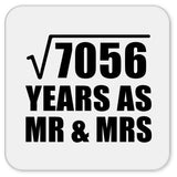 84th Anniversary Square Root of 7056 Years As Mr & Mrs - Drink Coaster