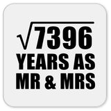 86th Anniversary Square Root of 7396 Years As Mr & Mrs - Drink Coaster