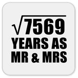 87th Anniversary Square Root of 7569 Years As Mr & Mrs - Drink Coaster