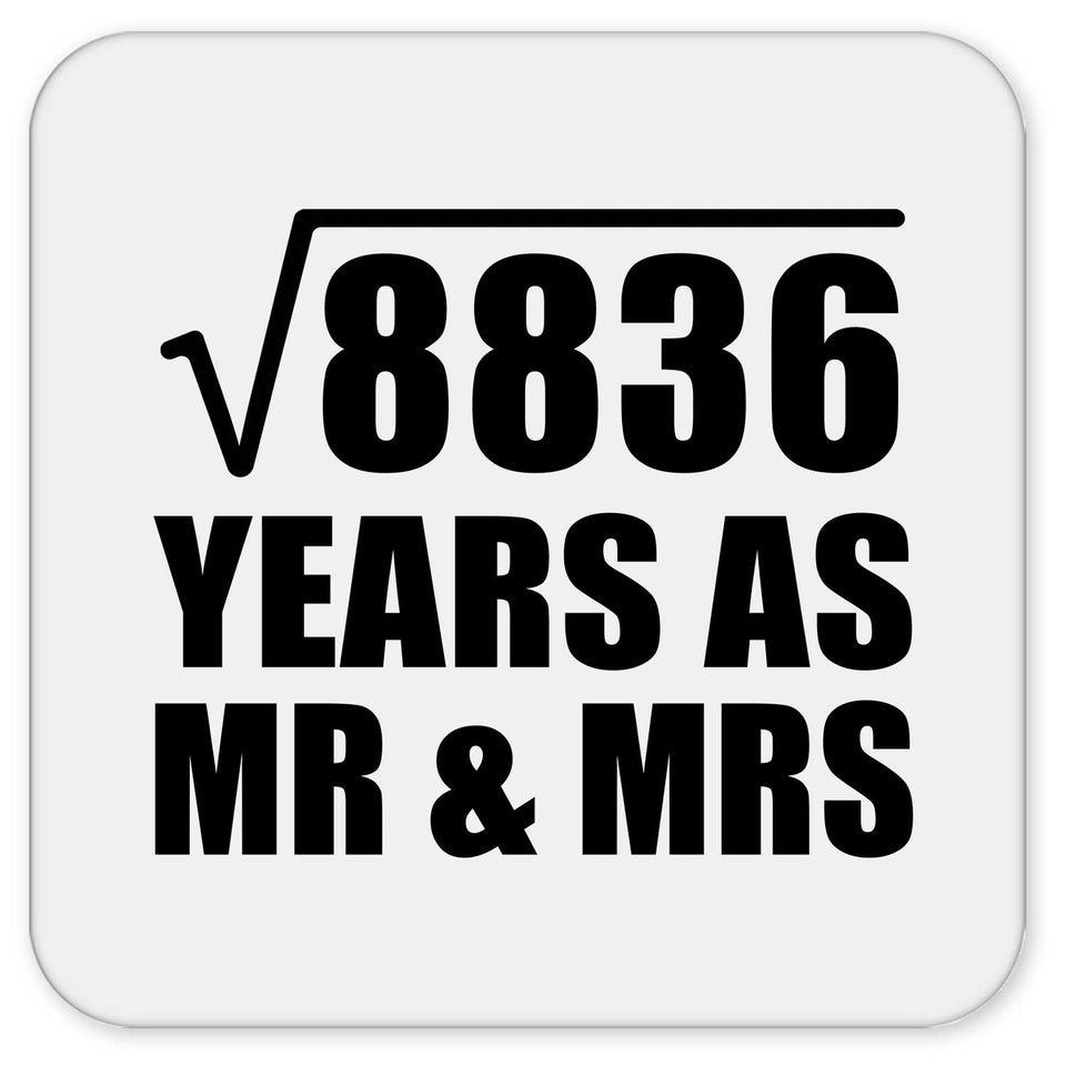 94th Anniversary Square Root of 8836 Years As Mr & Mrs - Drink Coaster