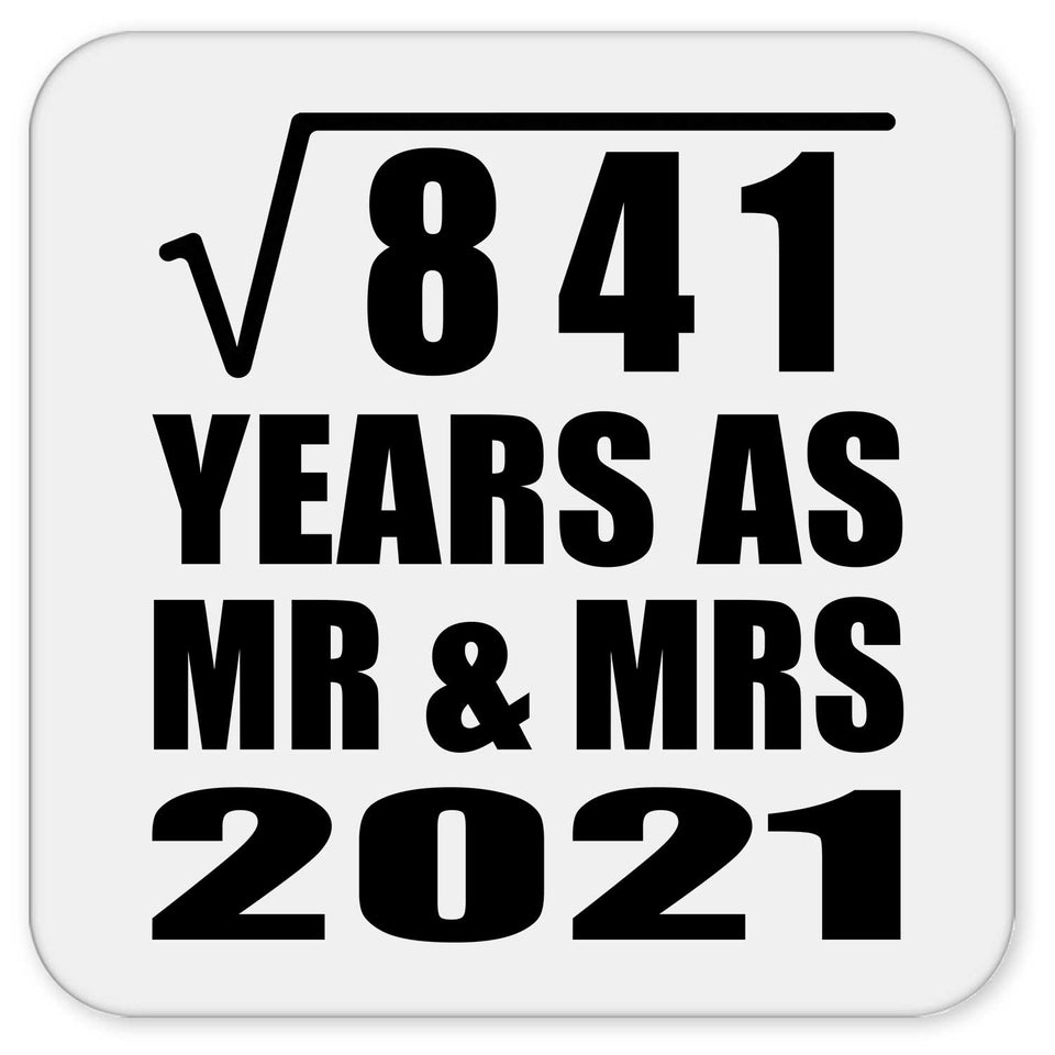 29th Anniversary Square Root of 841 Years As Mr & Mrs 2021 - Drink Coaster