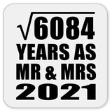 78th Anniversary Square Root of 6084 Years As Mr & Mrs 2021 - Drink Coaster