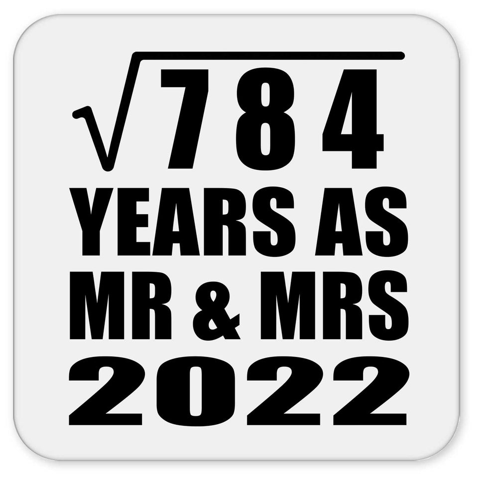 28th Anniversary Square Root of 784 Years As Mr & Mrs 2022 - Drink Coaster