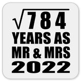 28th Anniversary Square Root of 784 Years As Mr & Mrs 2022 - Drink Coaster