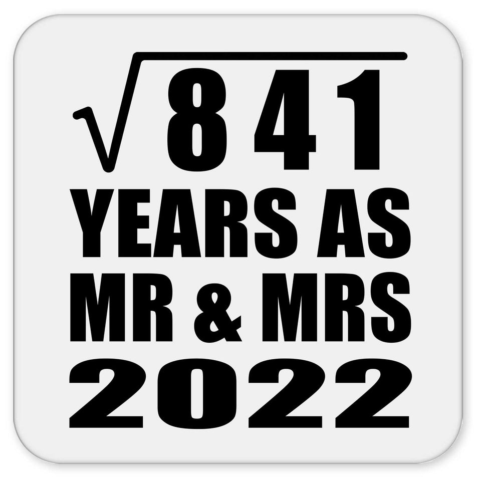 29th Anniversary Square Root of 841 Years As Mr & Mrs 2022 - Drink Coaster