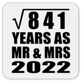 29th Anniversary Square Root of 841 Years As Mr & Mrs 2022 - Drink Coaster