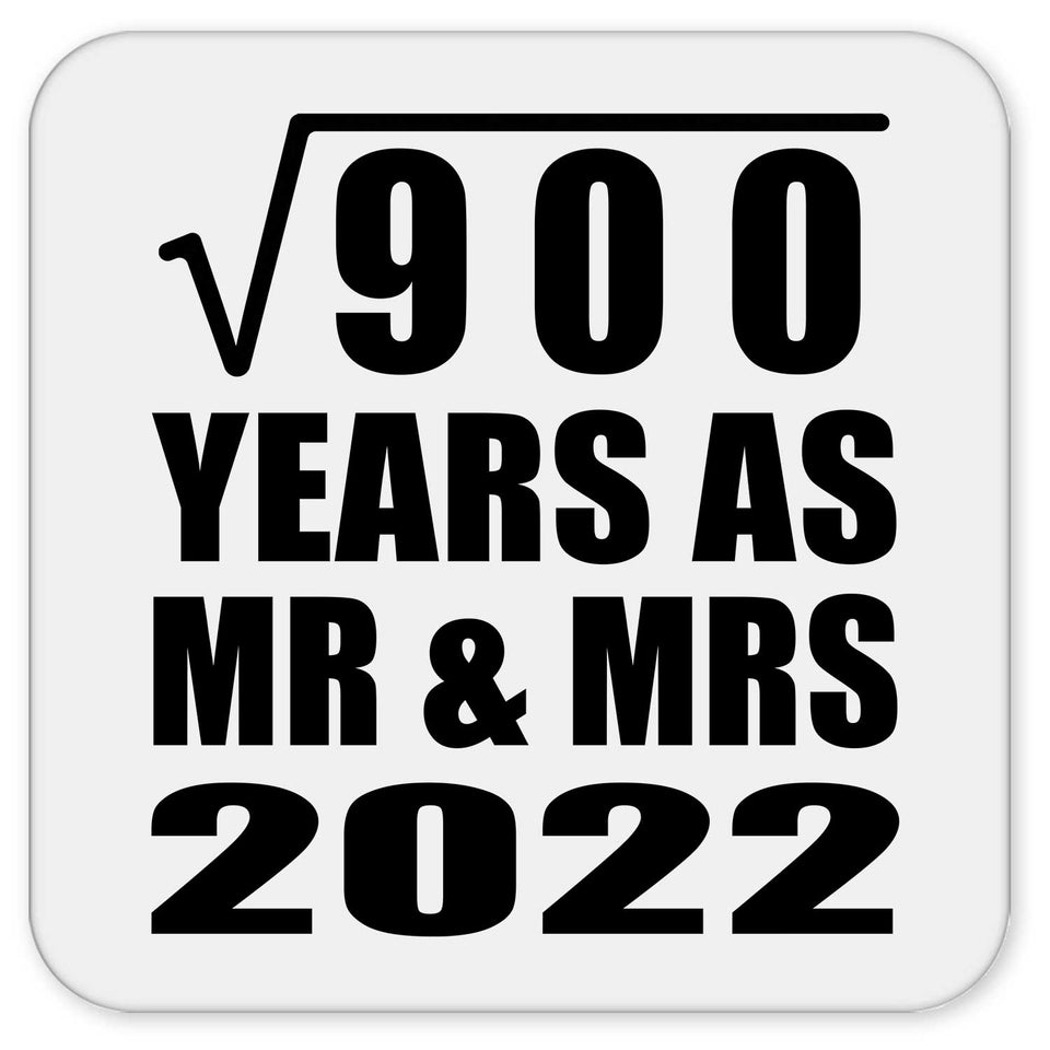 30th Anniversary Square Root of 900 Years As Mr & Mrs 2022 - Drink Coaster