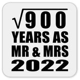 30th Anniversary Square Root of 900 Years As Mr & Mrs 2022 - Drink Coaster