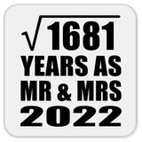 41st Anniversary Square Root of 1681 Years As Mr & Mrs 2022 - Drink Coaster